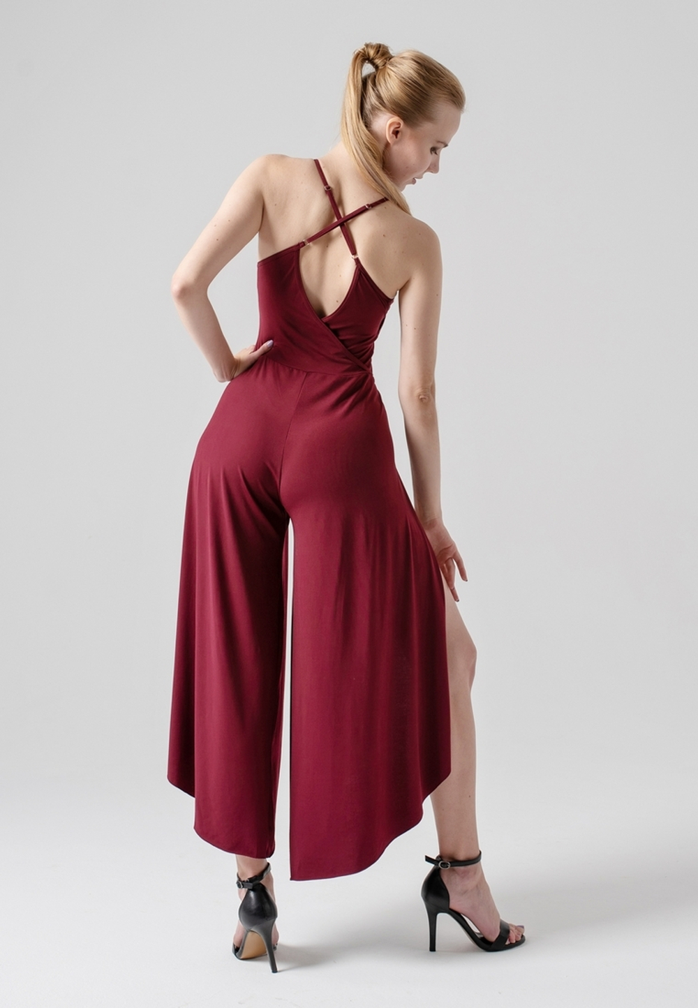 Lotus Unitard, Dark Red