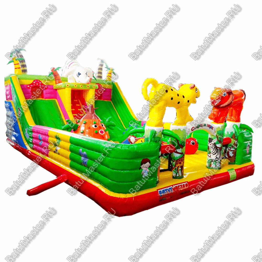 Коммерческий надувной батут "Сафари парк" 15*8*7 м