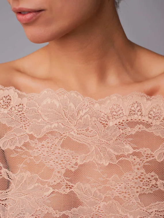 03-288 ОПТ Кружево эластичное 21 см, бежевый