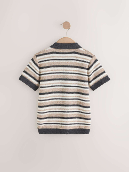 Кардиган с коротким рукавом Next AA8-960, Бежевый, Серый