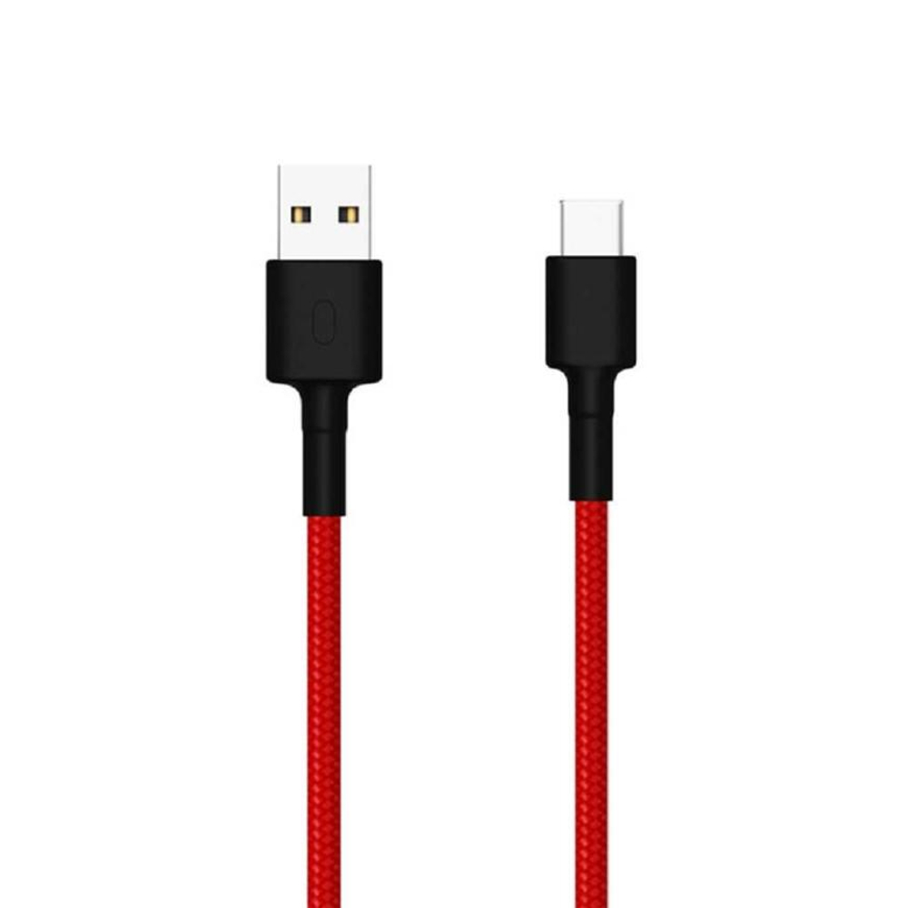 Кабель с оплёткой Xiaomi Mi USB-C — USB-A (1 м) (версия Global), Красный