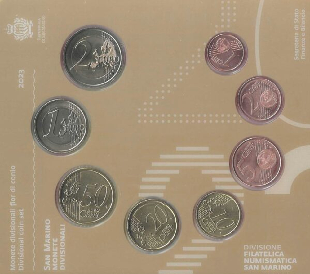 San Marino 2023 BU Set - Complete Euro Coin Collection