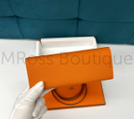Сумка-клатч Hermes Maillon To Go Wallet в рыжем цвете