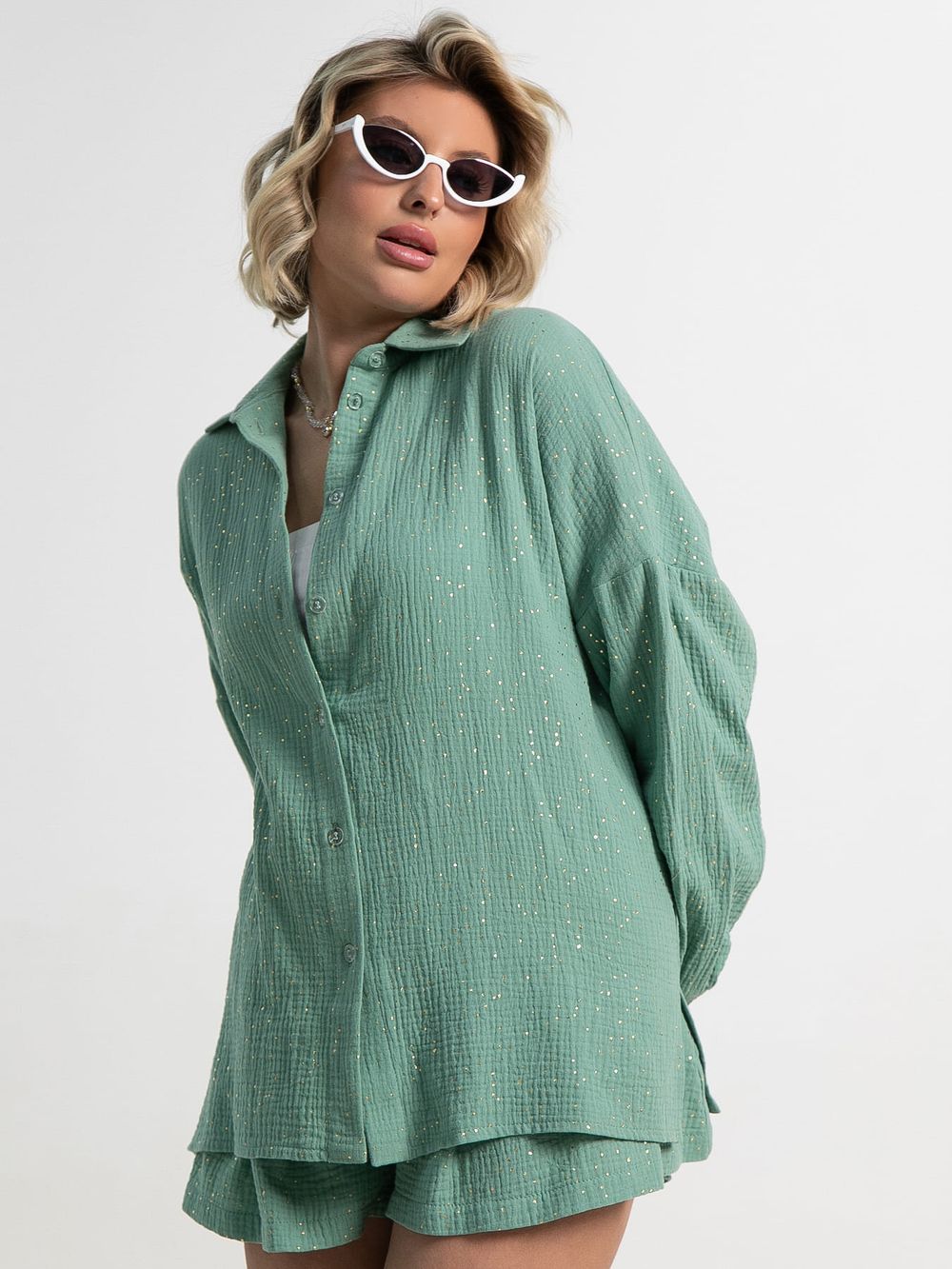 Костюм хлопковый Илария (оливковый) К15343-1М LT Collection