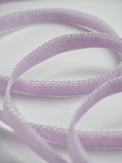 Резинка бельевая нежно-сиреневая ажурная ширина 9 мм (с учетом фестона)