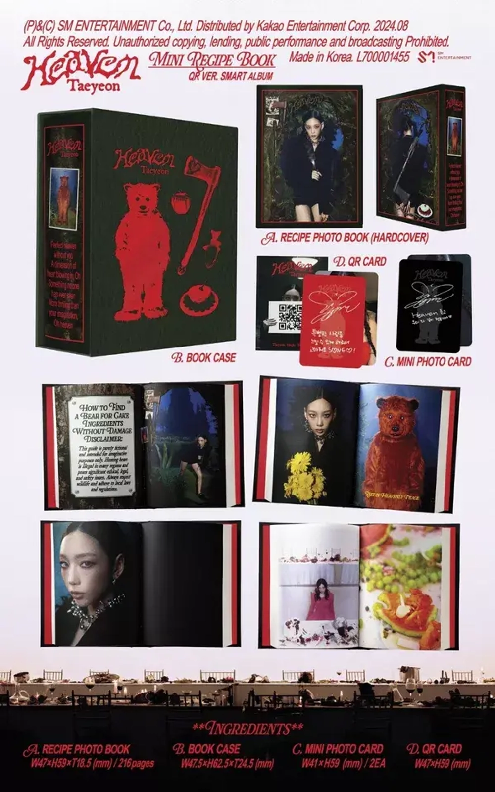 TAEYEON - Heaven [Mini Recipe Book Ver.]