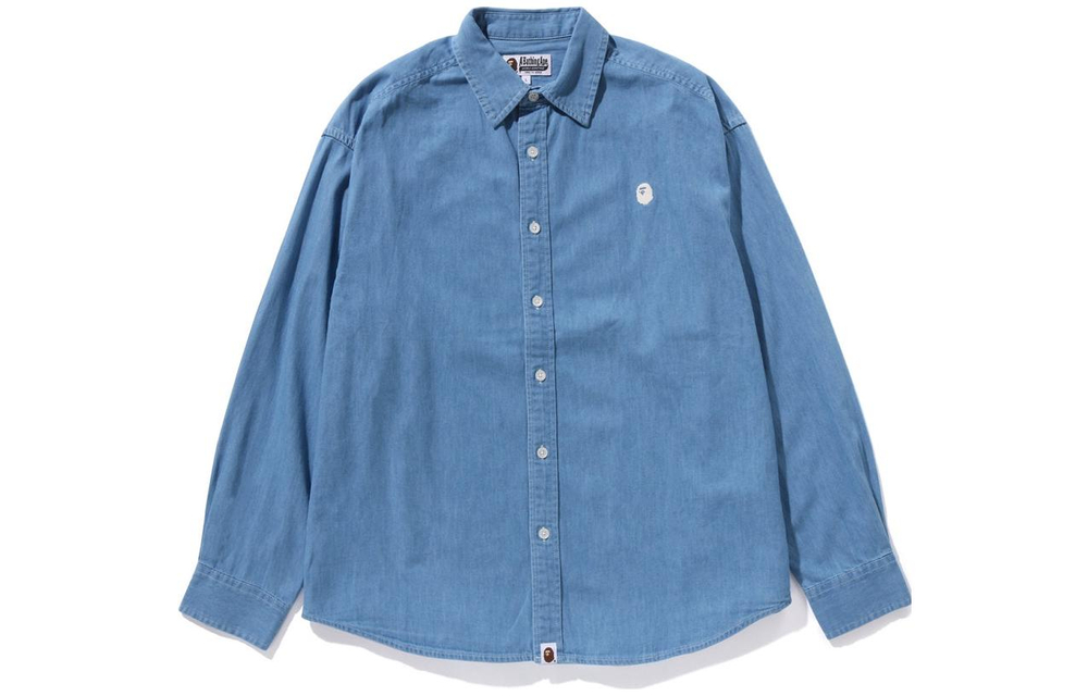 A Bathing Ape One Point Light Weight Denim L S Shirt