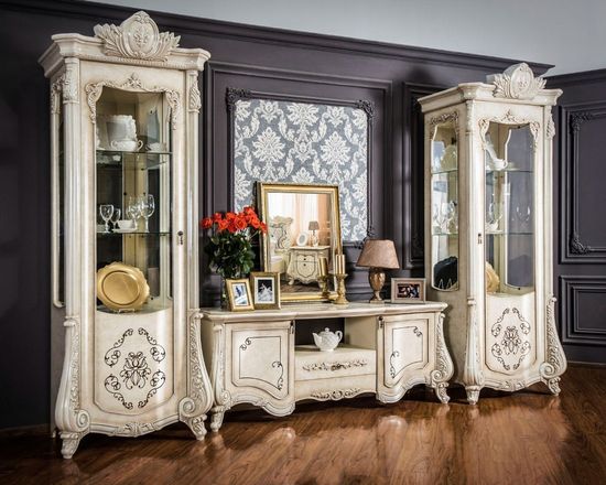 Гостиная модульная МАРСЕЛЛА корень ясеня глянец