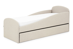 Детская мягкая кровать с ящиком Бельмарко Letmo карамель рогожка