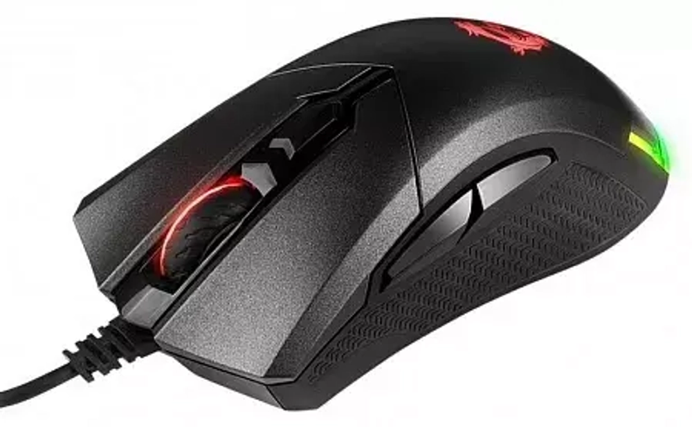 Мышь MSI Clutch GM50 USB2.0/TPE-кабель 2м/Вес 87г./RGB подсветка/Черный