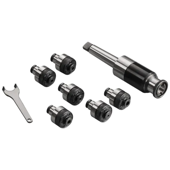 Патрон резьбонарезной КМ2 с набором головок предохранительных М3-М12 из 7 шт., тип GT12, ISO 529/228