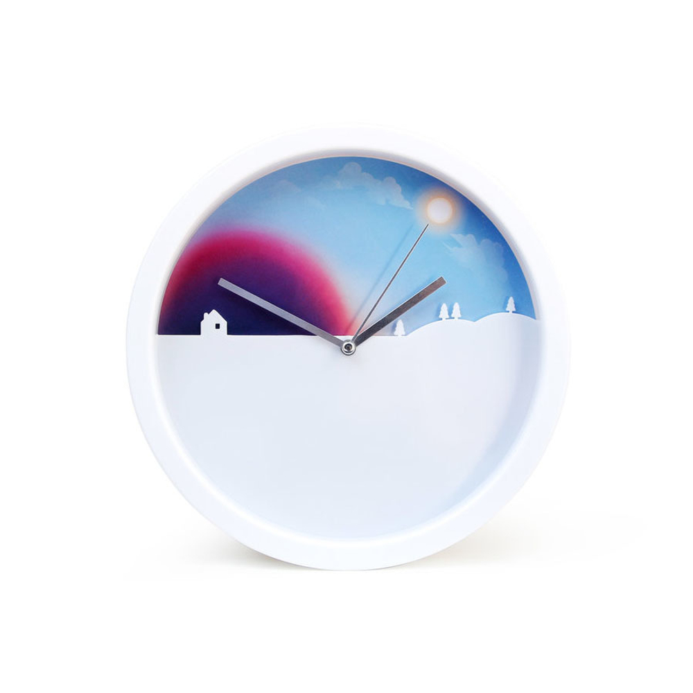 Часы настенные day and night с цветным циферблатом