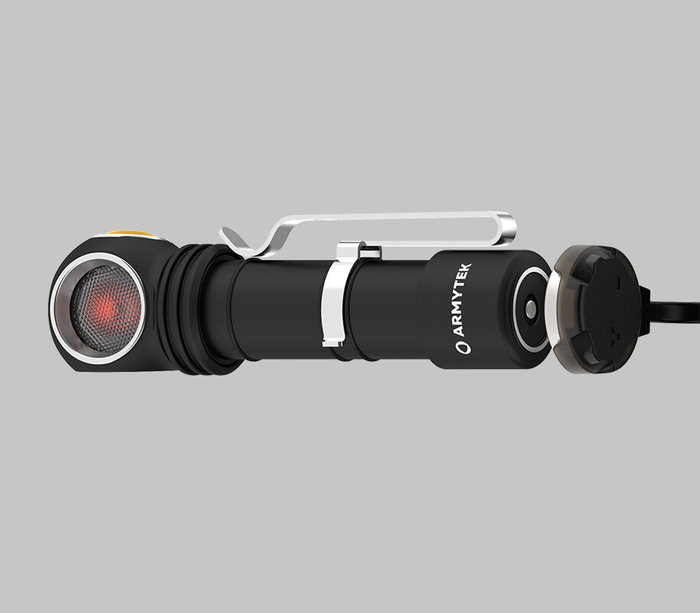 Фонарь Armytek Wizard C2 WR Magnet USB тёплый+красный (F06901W)