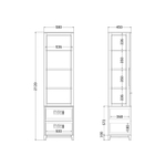 Узкая витрина Case CS164/2