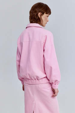 Бомбер из вареного денима