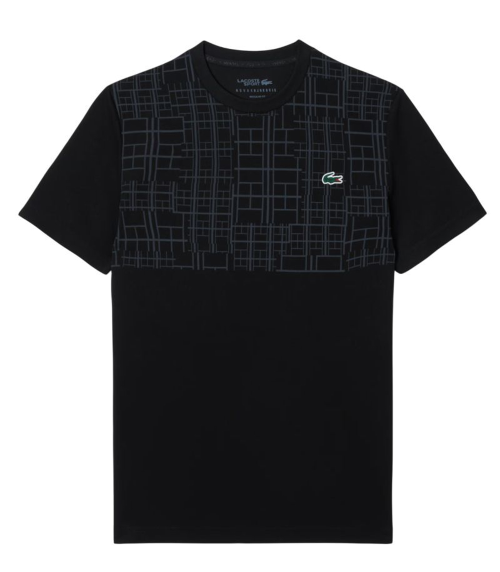 Мужская теннисная футболка Lacoste Tennis x Novak Djokovic - black