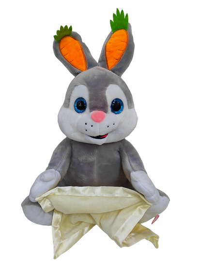 Интерактивная мягкая игрушка " Зайчик играет в прятки " 40 см