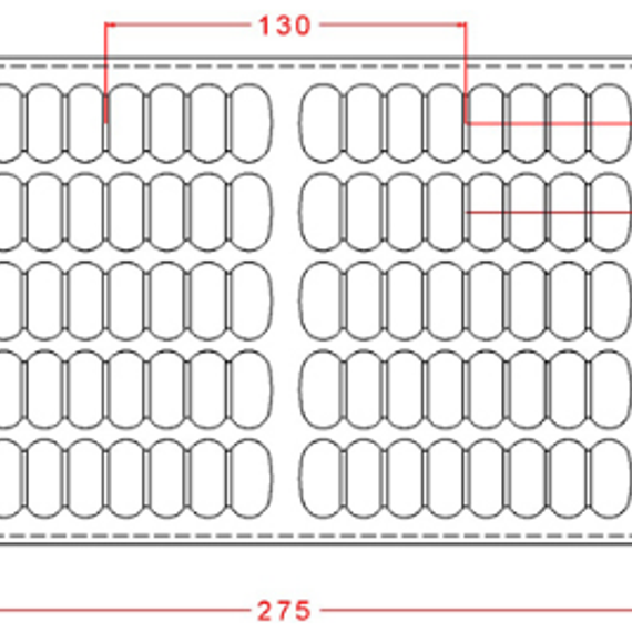 617 | Форма для шоколадных батончиков (275*175мм)