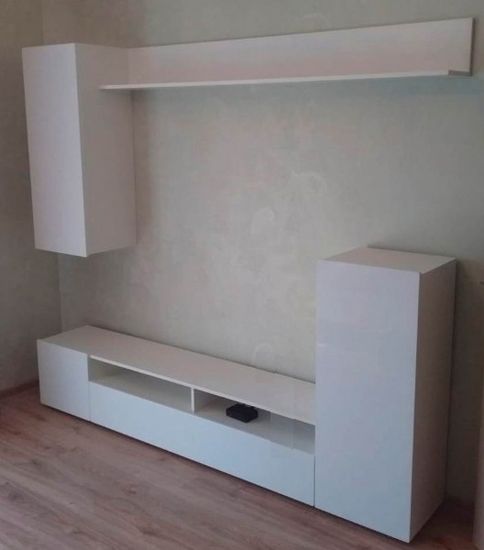 Гостиная ЛИЯ белый / белый глянец