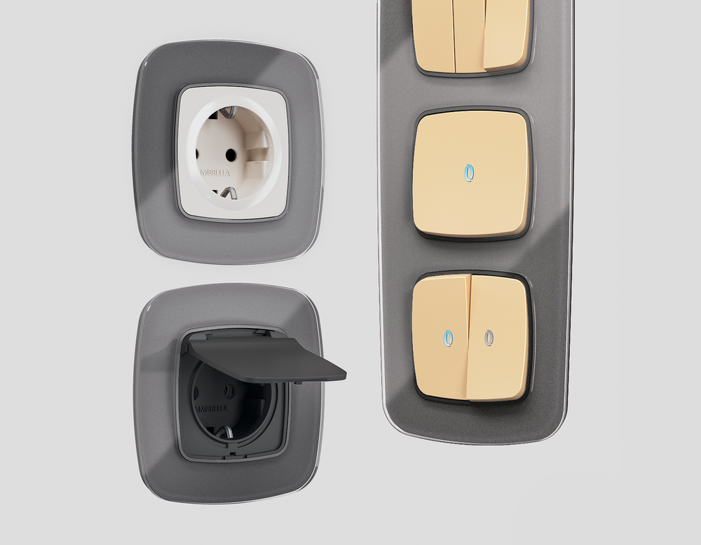 OF320654 Рамка OMEGA Radian (Антрацит серый Стекло органическое) 4-ая