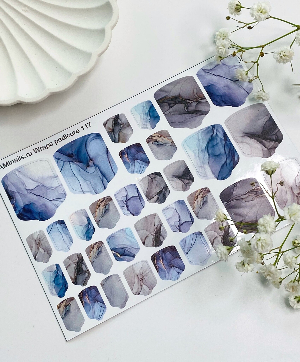 Aminails Wraps pedicure 117