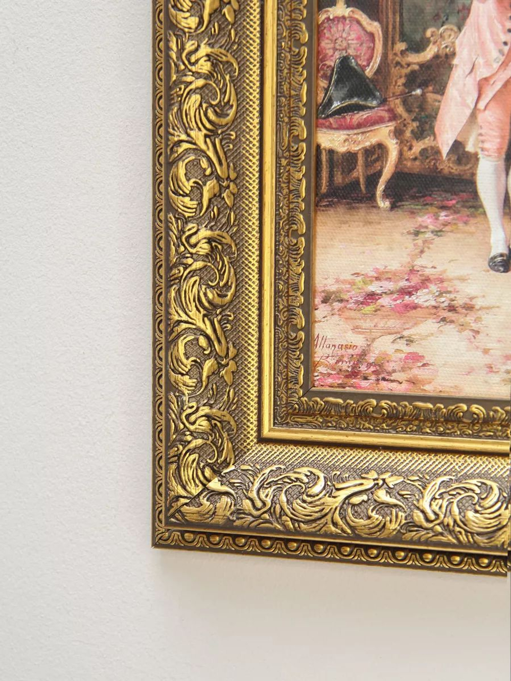 Картина на стену для интерьера на холсте "Золотой век" в классической раме 41*51 см