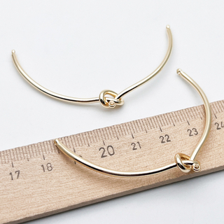 Коннектор Узел, цвет золото, длина по дуге 100 мм, размер узла 10*8 мм, цена за 1 шт