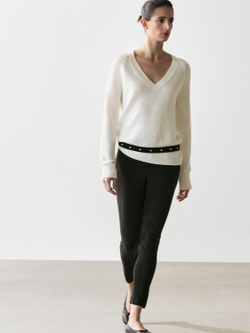 Massimo Dutti Легинсы из смесовой шелковой ткани, черный