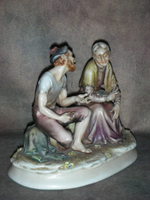 Статуэтка. Фарфор. Беседа с моряком. Capodimonte. Италия