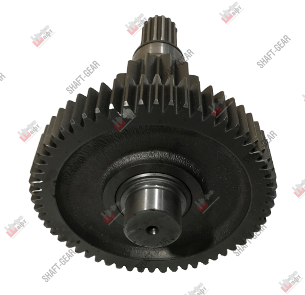 12JSD160T-1707048 - Вал промежуточный демультипликатора (длинный) на КПП