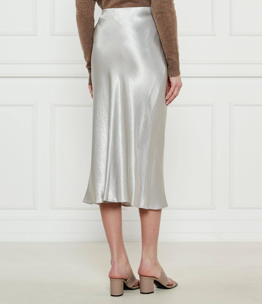 Сатиновая юбка Alessio Max Mara Leisure - серебряный(161010176)