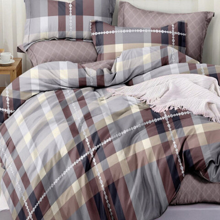 Набор наволочек из 2штук "ВЛ. КОРИЧНЕВЫЙ", поплин, 100% хлопок, Россия.