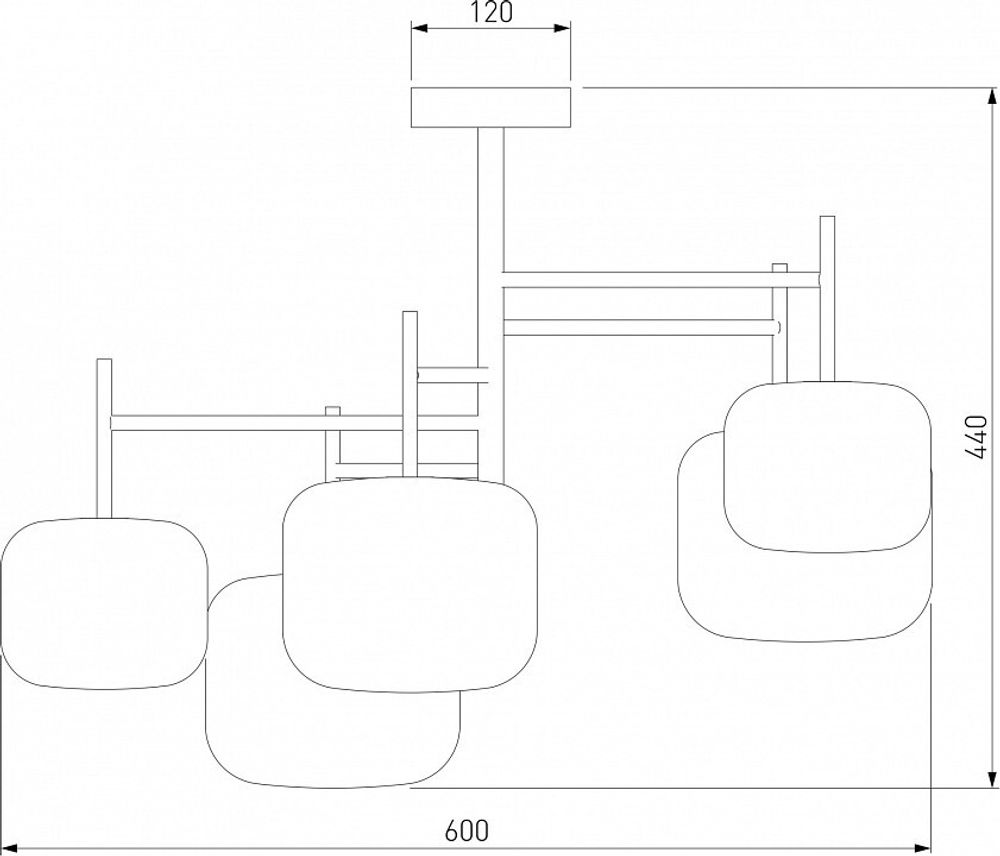 Люстра на штанге Eurosvet Jar 70128/5 золото