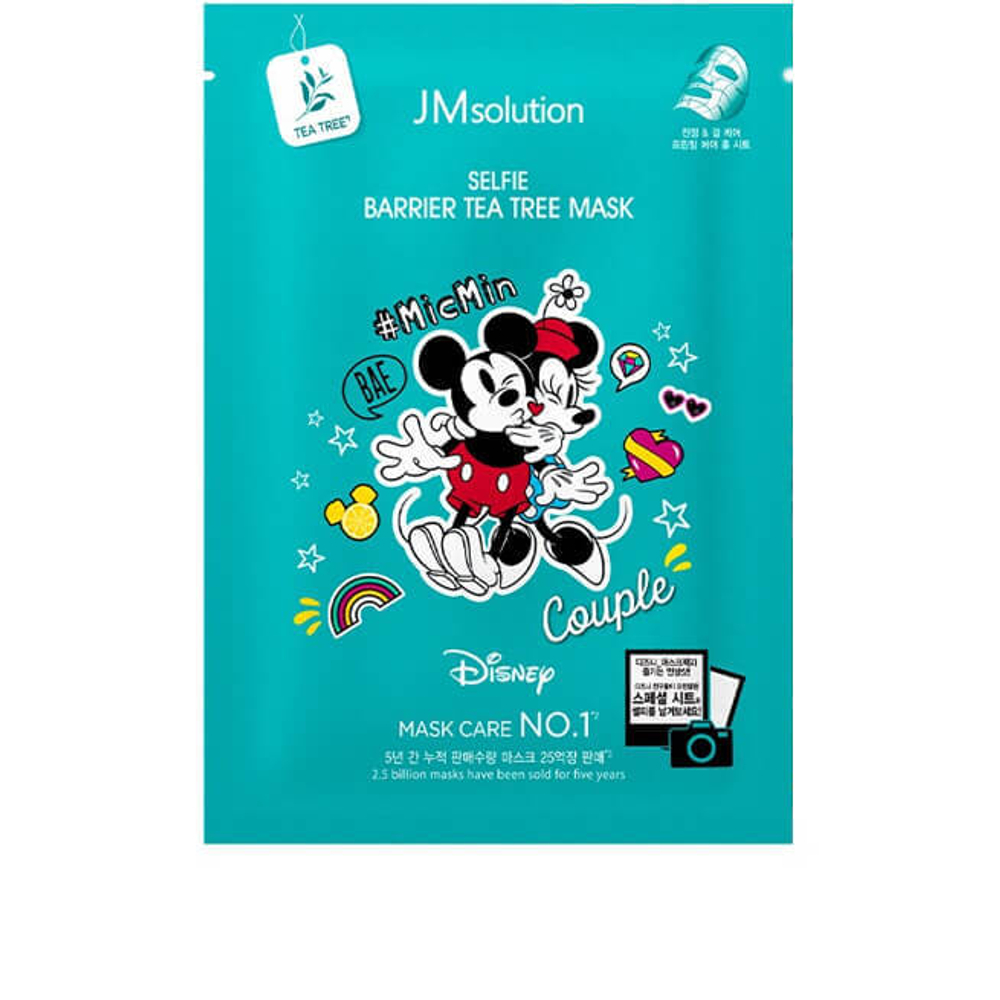 JM Solution Disney Collection Selfie Barrier Tea Tree Mask маска тканевая с чайным деревом