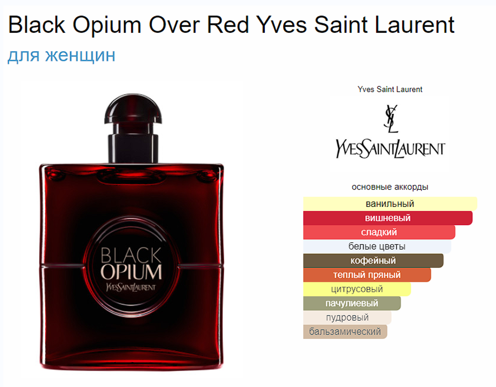 Yves Saint Laurent Black Opium Over Red 90 мл (duty free парфюмерия)