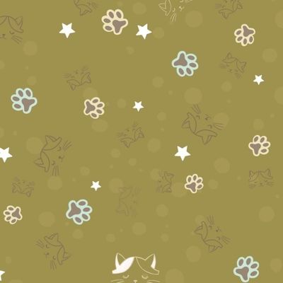 Лапки и звёзды на золотом