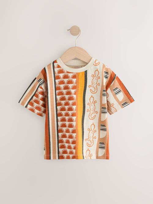 Футболка для мальчика Next AG8-703, Молочный, Оранжевый