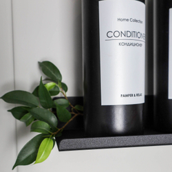 Полка MetaDec Plain настенная прямая, 40х10см черная, металл, 1шт