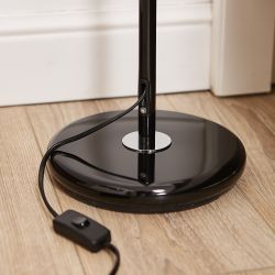 UML-T702 E14 BLACK Торшер напольный под лампу Е14. 60W. с регулировкой наклона. Механический выключатель. Черный. ТМ Uniel