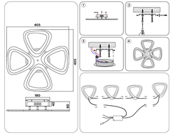 Ambrella Потолочный светодиодный светильник с пультом Original FA4482