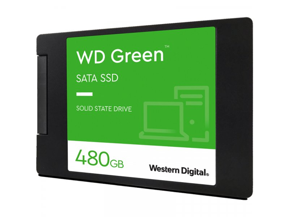 SSD накопитель Western Digital WD Green 480ГБ, 2.5" SATA, SATA III, [WDS480G2G0A]