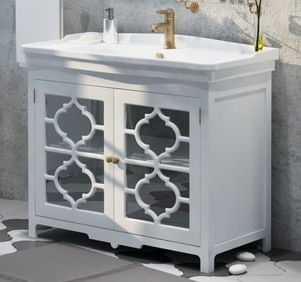 Тумба  напольная с раковиной Corozo Манойр 105  белая