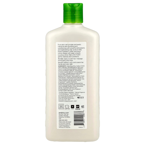 Andalou Naturals, Шампунь, шелковистая гладкость, от волн до локонов, экзотическое масло марулы, 340 мл (11,5 жидк. унц.)