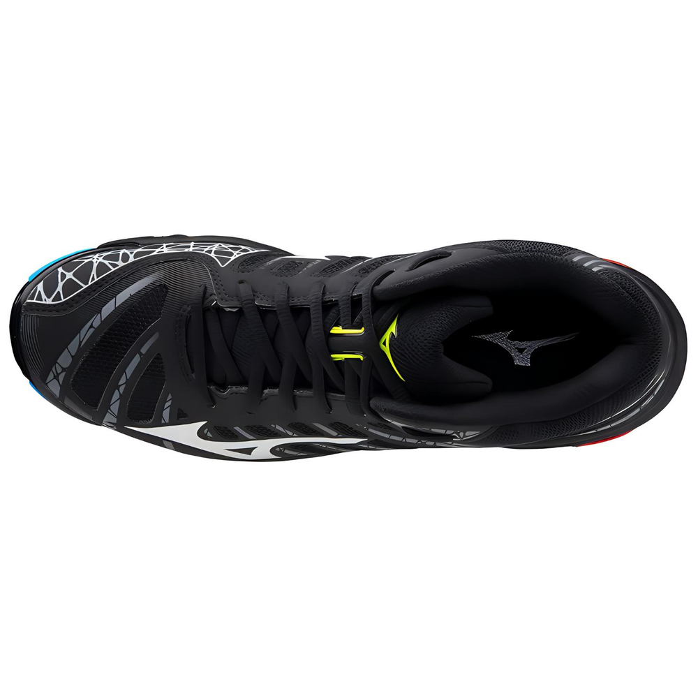 Mizuno Wave Voltage Textile, Synthetic Leather Cushioning Slip Resistant, Abrasion Resistant, Breathable Mid top