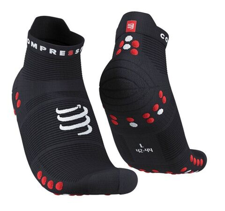 Теннисные носки Compressport Pro Racing Socks v4.0 Run Low 1P - black/red