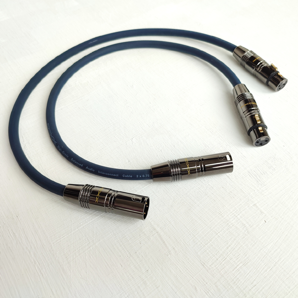 DAXX R310 Балансный 2XLR-2XLR кабель (папа-мама) из монокристаллической меди. High Grade D=9mm (пара)