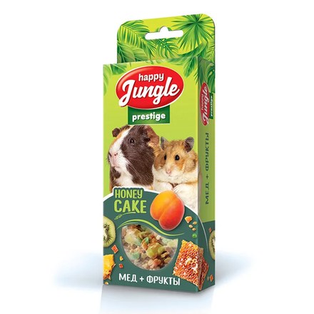 Лакомство для грызунов Happy Jungle 85г Prestige Корзинка для грызунов Мед + фрукты
