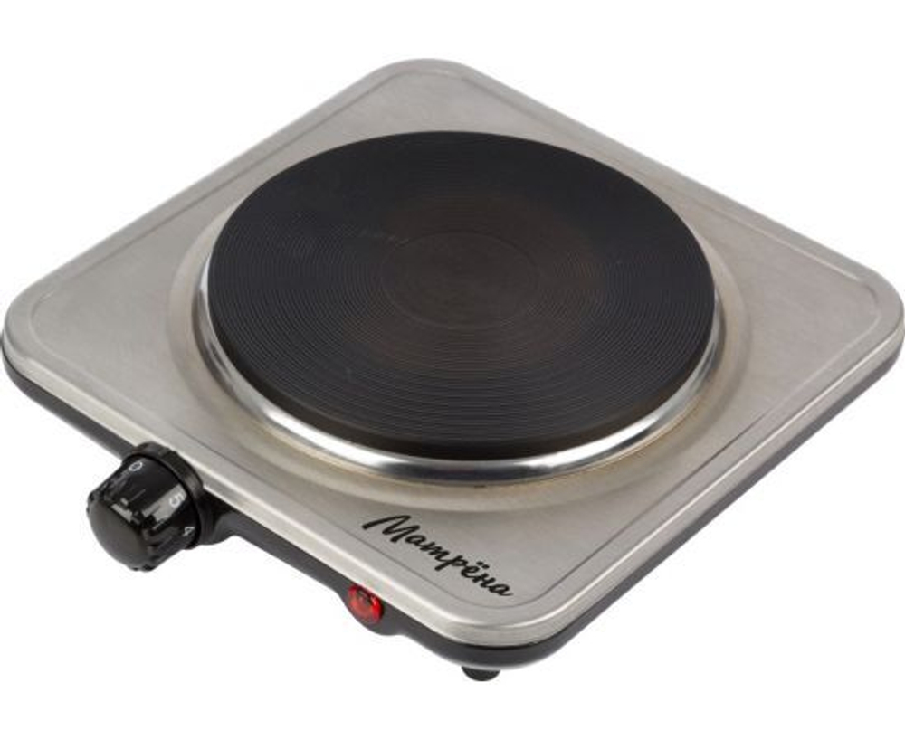 Электроплитка Матрена МА-061 1 конфорка диск 1кВт нержавеющая сталь 101185