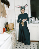 Silk A-line Skirt Dark-Grey