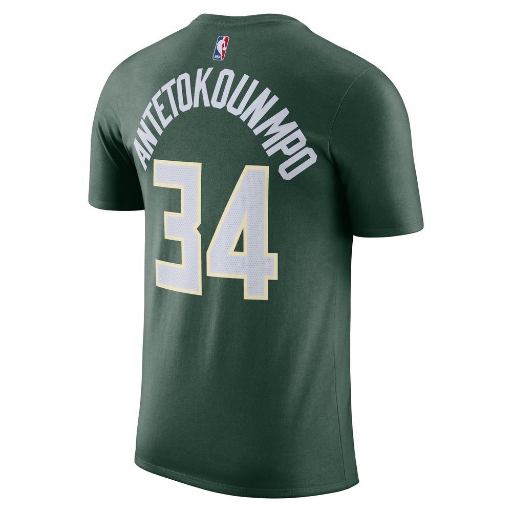 Баскетбольная джерси Milwaukee Bucks Men&#39;s Nike NBA T-Shirt - Giannis Antetokounmpo #34